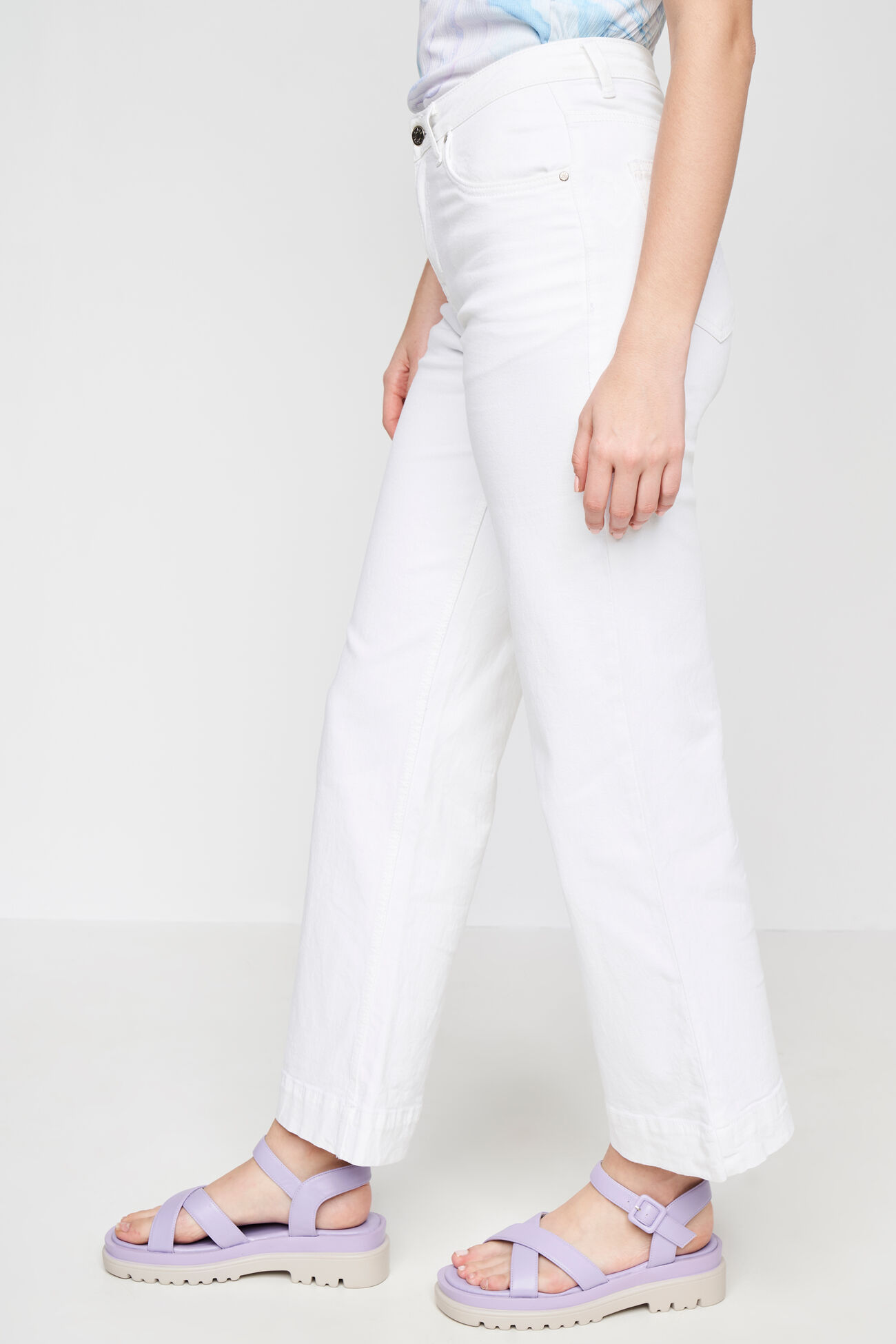 White Solid Straight Bottom, White, image 4
